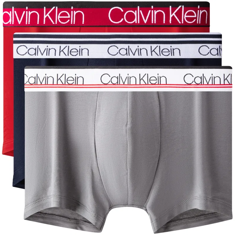 Боксеры Calvin Klein 3 шт., черный/индиго/серебристо-серый — фото 3