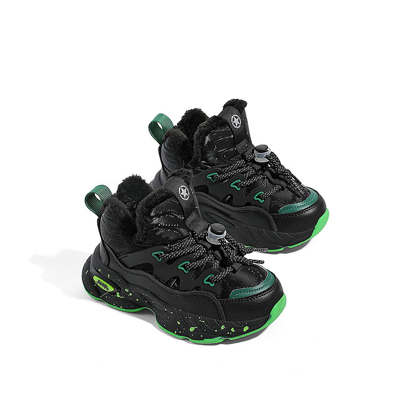 Кроссовки Jeep Kids Lifestyle Shoes Kids Mid-top Black, зеленый — фото 4