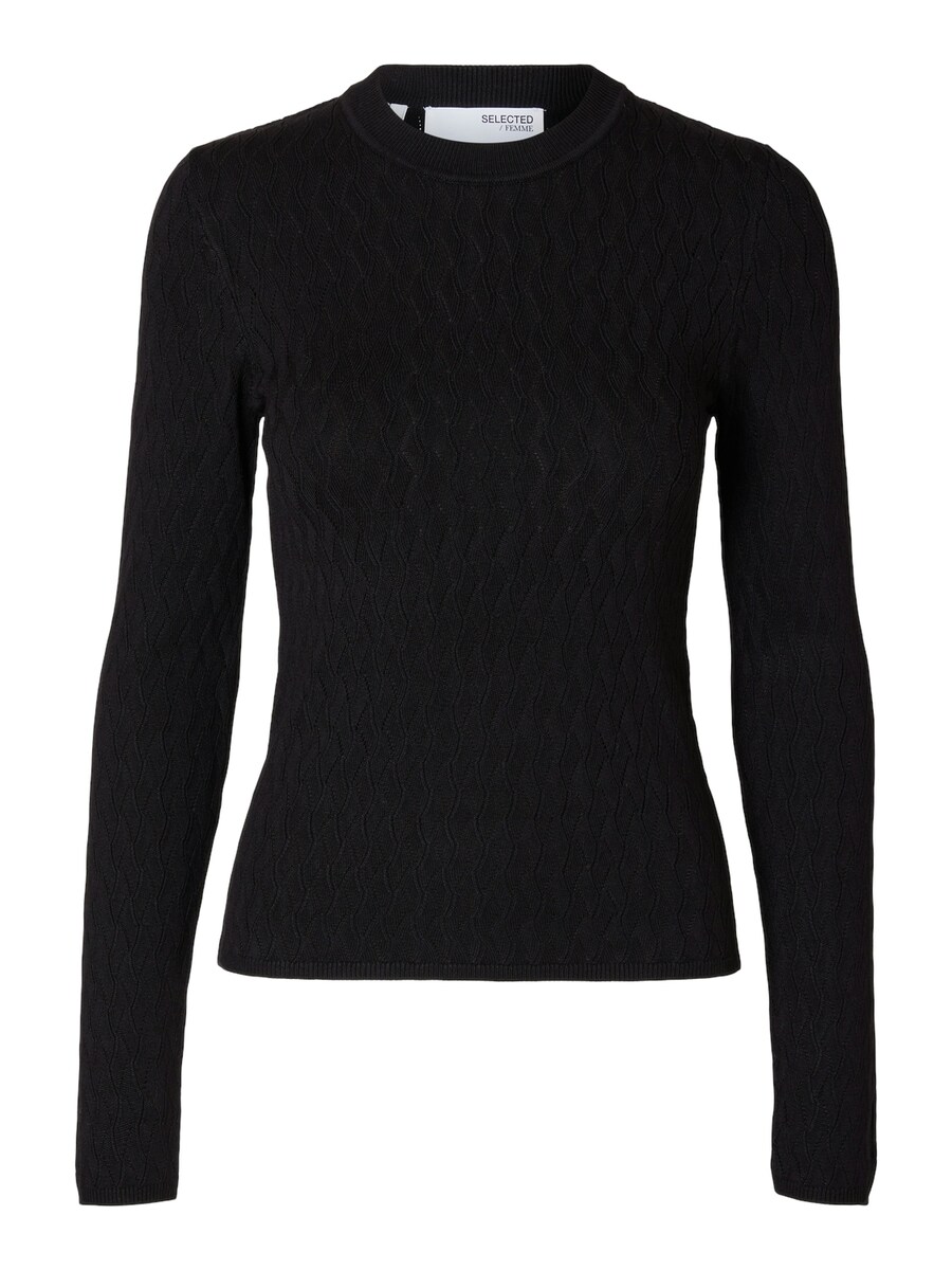 

Тонкий вязаный свитер SELECTED FEMME Sweater SLFCABALA, черный