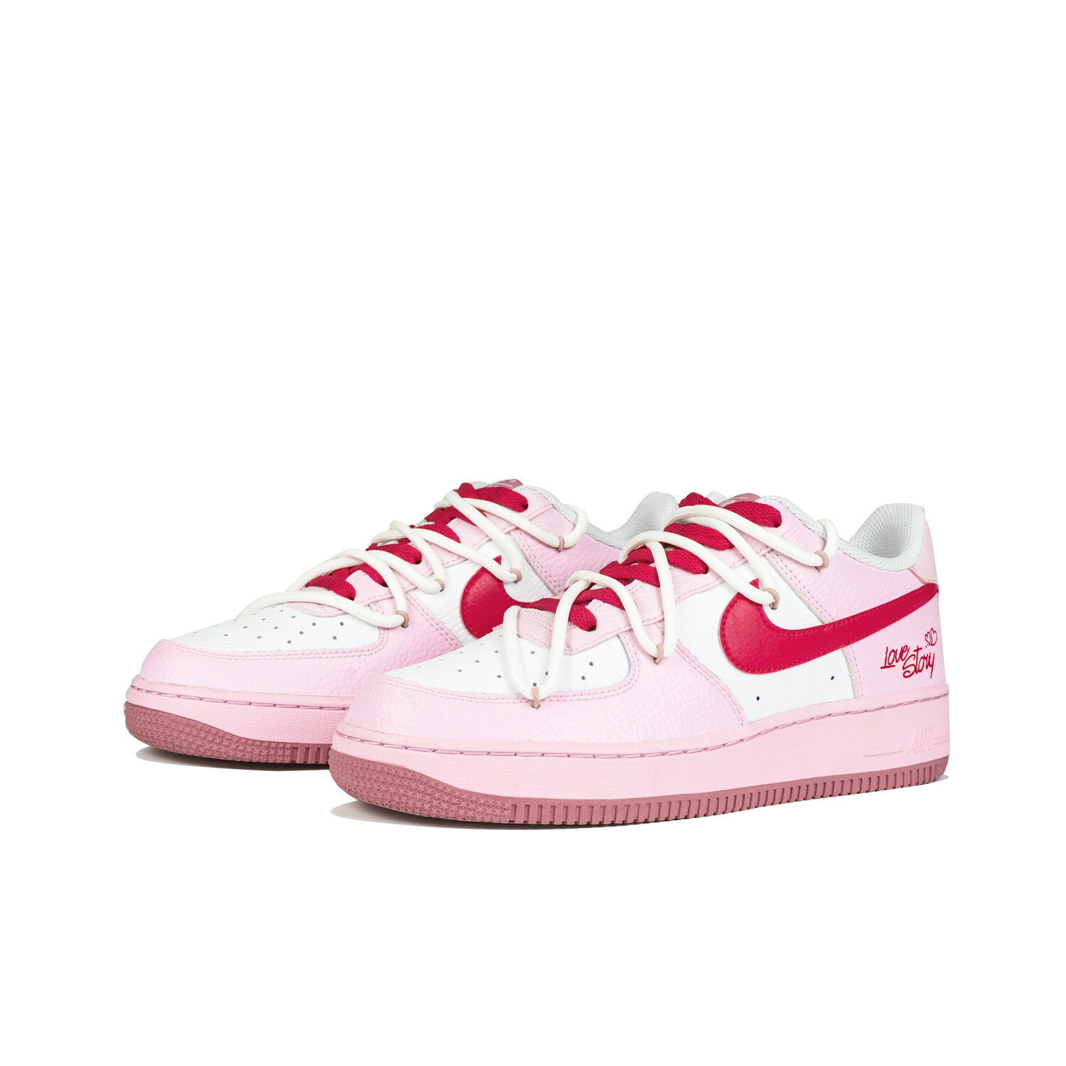 

Кроссовки Nike Air Force 1 Skateboard Shoes Women's Low-Top White Pink, Розовый, Кроссовки Nike Air Force 1 Skateboard Shoes Women's Low-Top White Pink