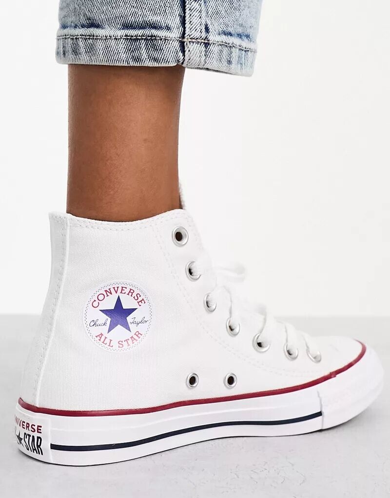 Белые кроссовки унисекс Converse Chuck Taylor All Star Hi Wide Fit — фото 2