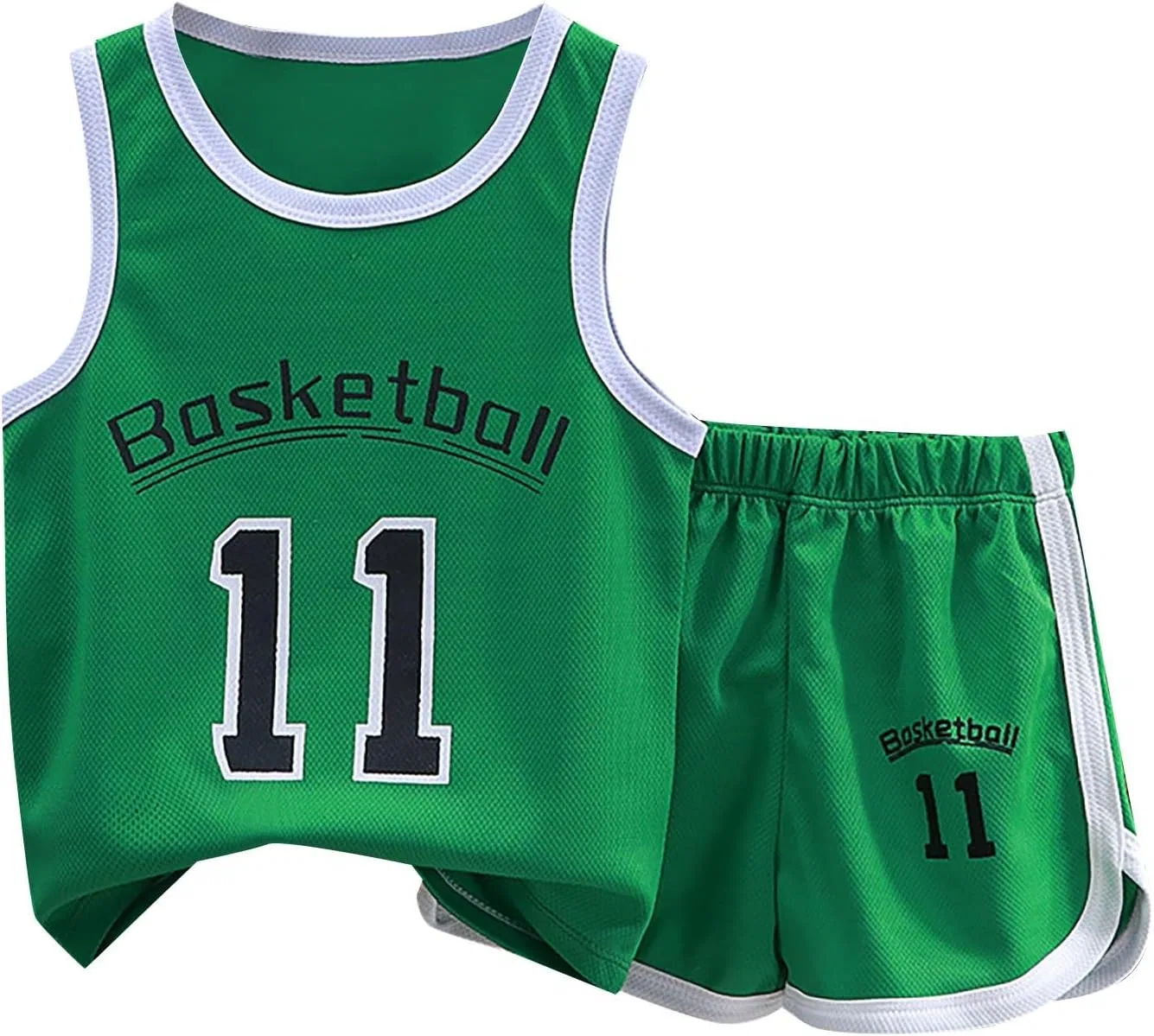 Детский спортивный костюм из хлопка и полиэстера, Green