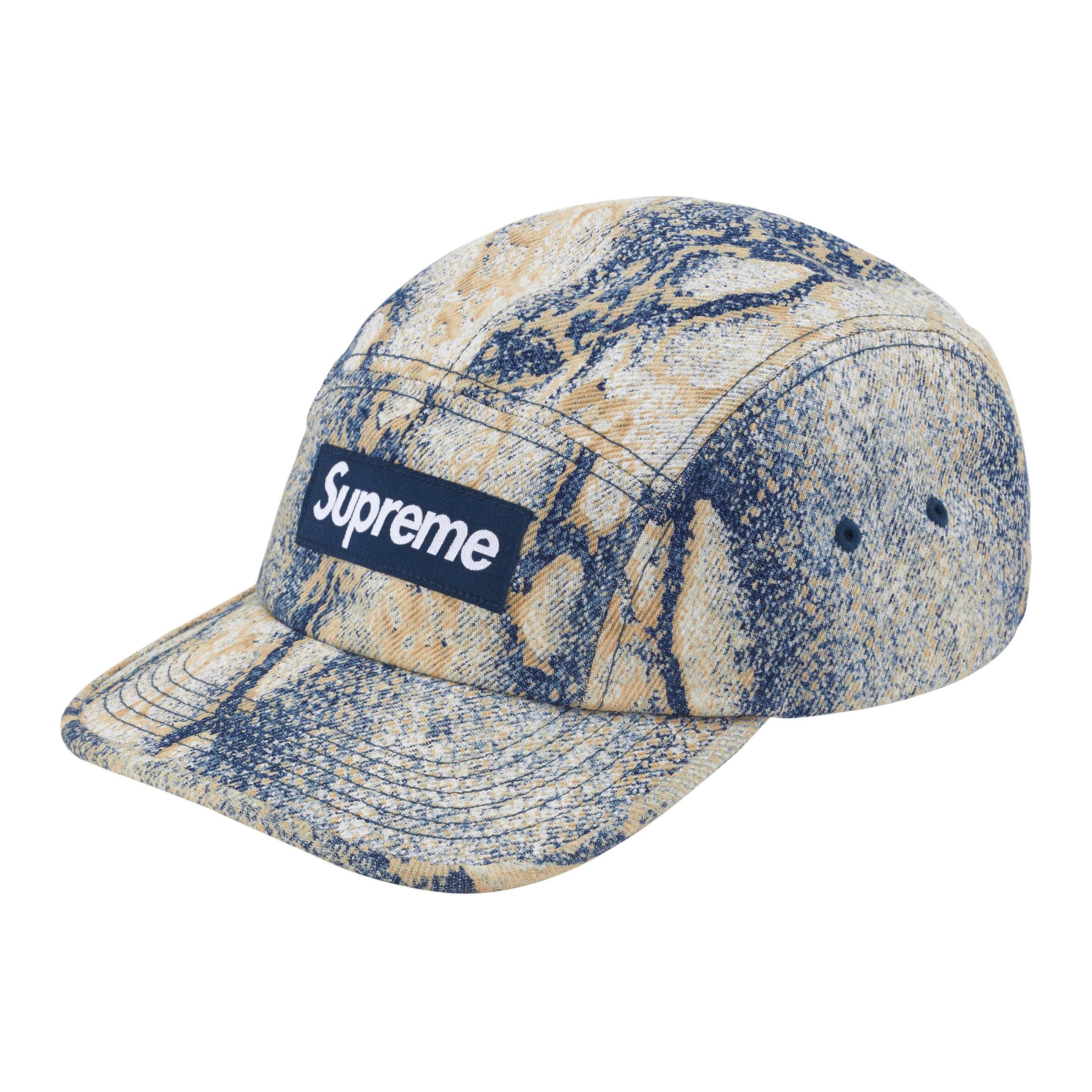 

Supreme Бейсболка хлопковая унисекс синего цвета