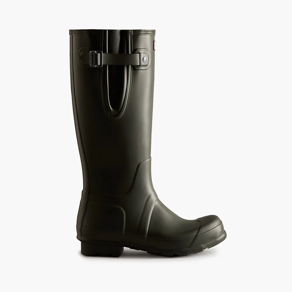 Мужские высокие регулируемые резиновые сапоги Hunter Original Dark Olive