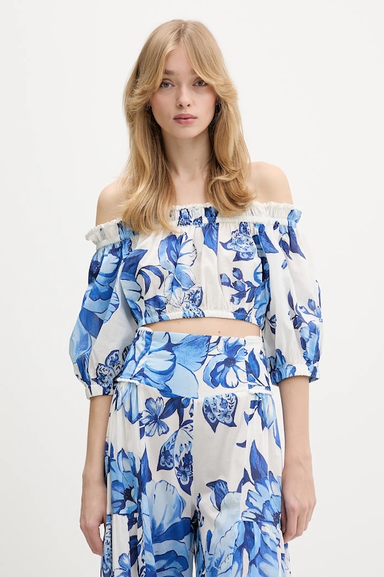 

Хлопковая блузка Farm Rio, синий