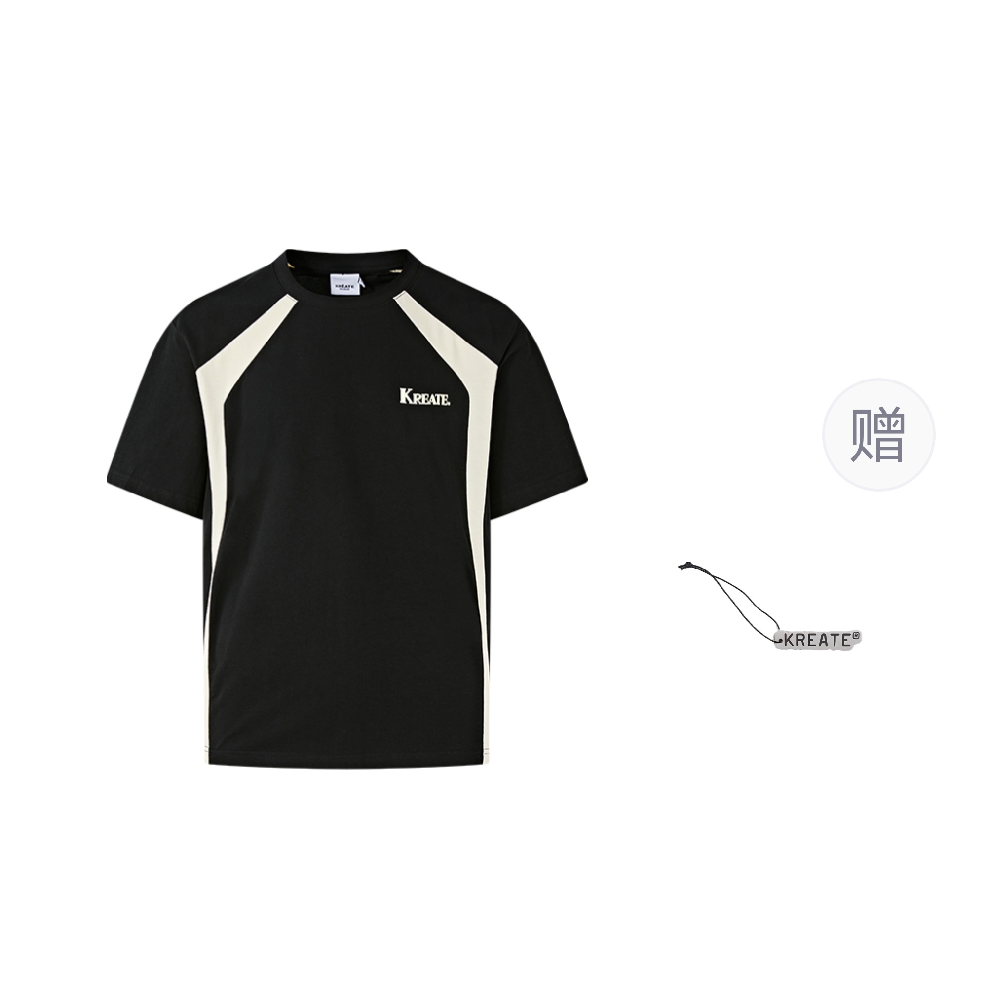 

Футболка унисекс BOXY Cutting Collection черный KREATE, серый меланж