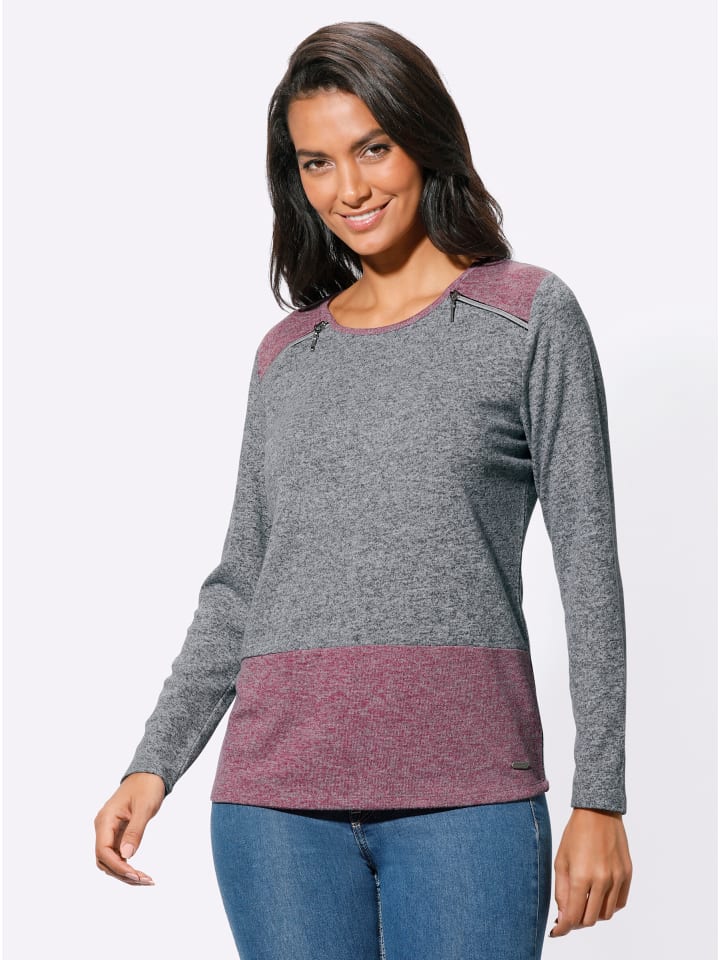 

Рубашка с круглым вырезом в сером и лиловом узоре WITT WEIDEN