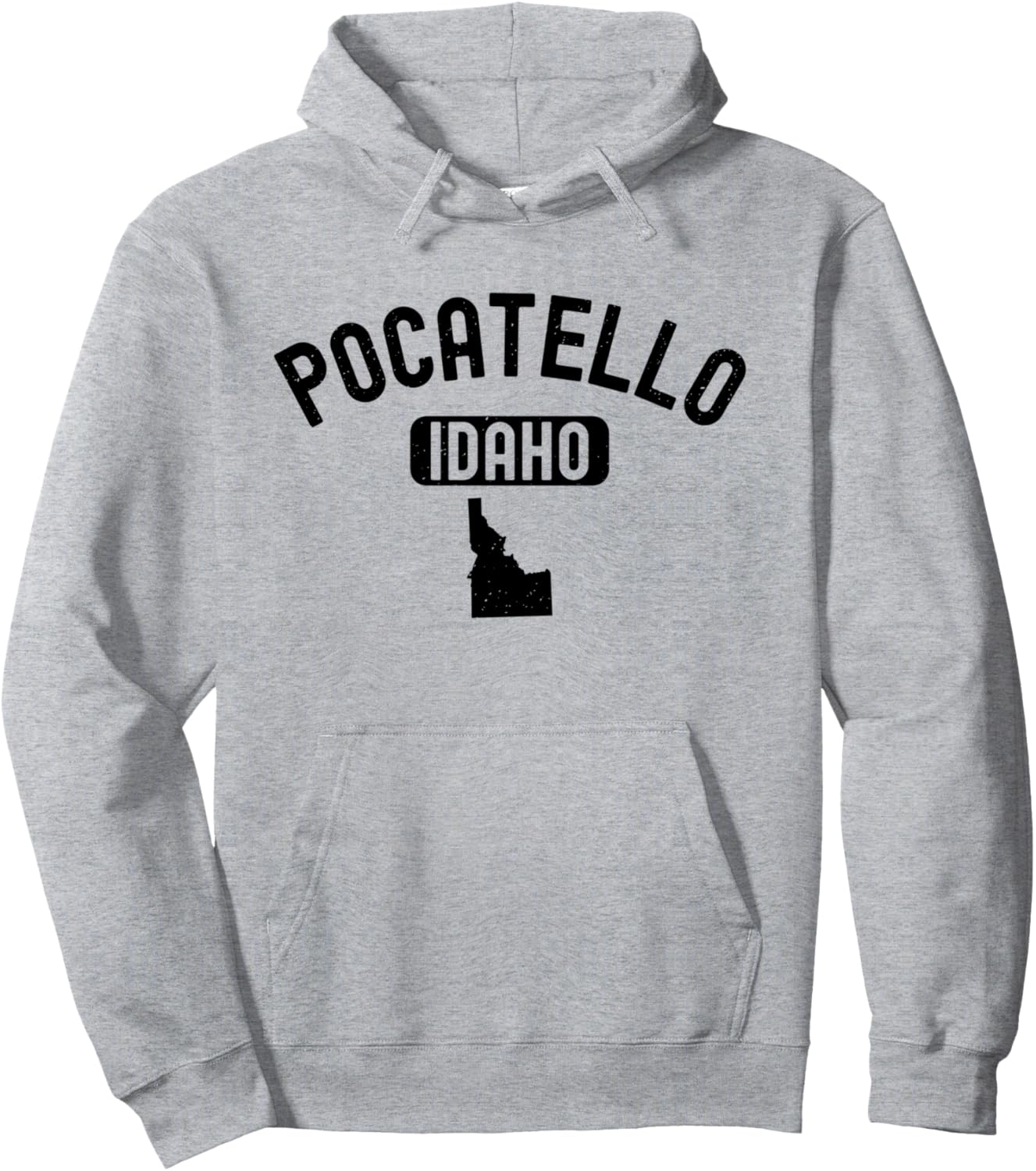 

Покателло, Айдахо, ретро, Бойсе, винтажная толстовка с надписью «Nampa State University Potato 208» Idaho State Tee Co, серый