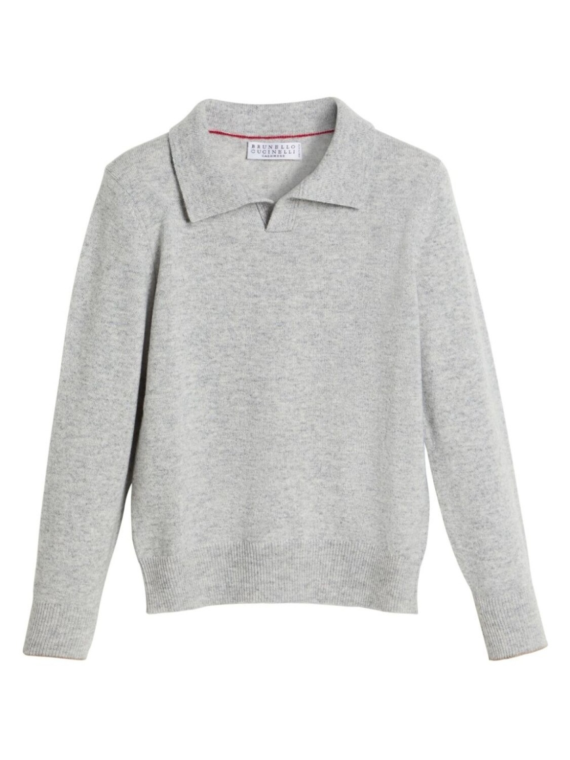 

Детская кашемировая рубашка-поло Brunello Cucinelli Kids, серый