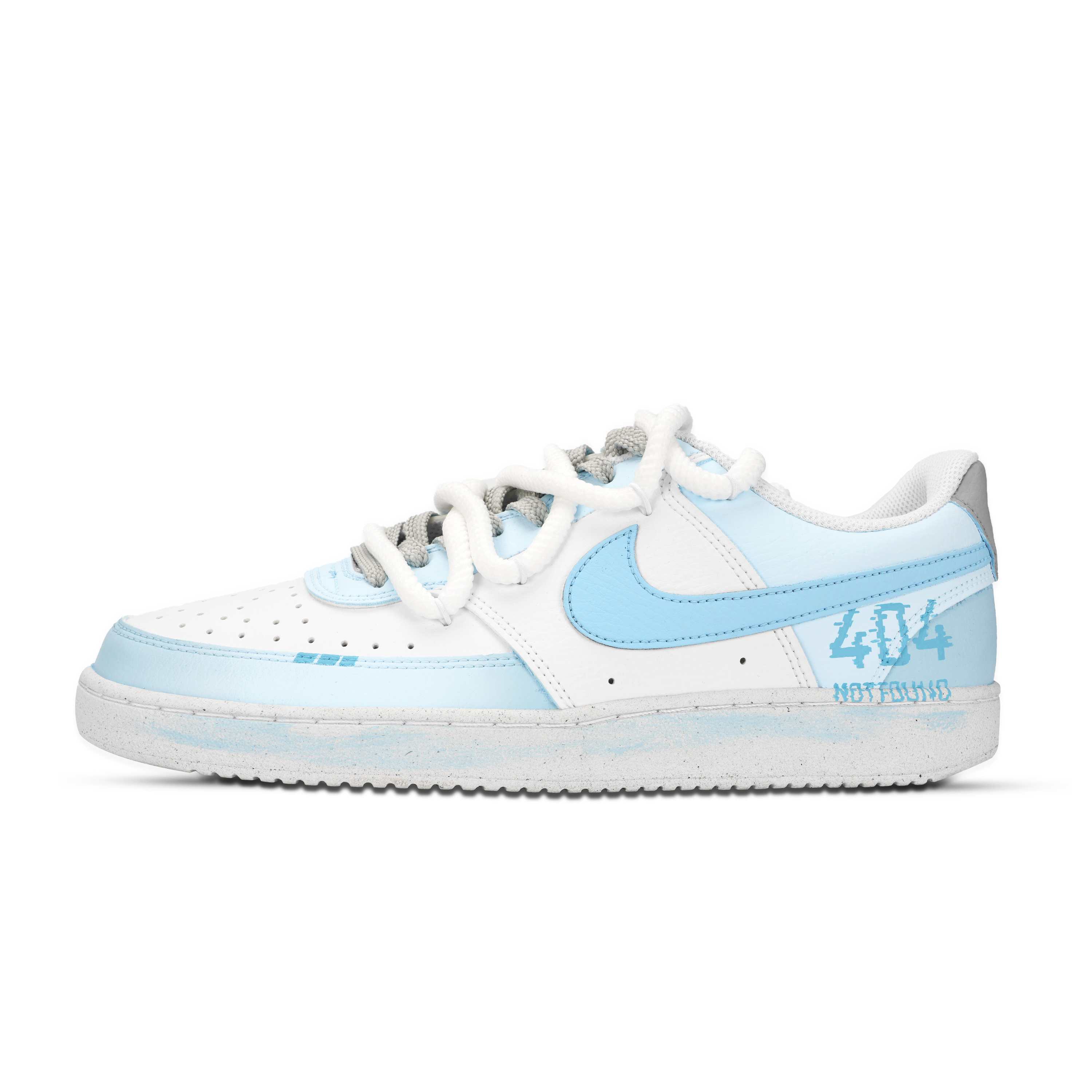 

Nike Кроссовки Court Vision 1 Unknown Error, износостойкие, низкие, для скейтбординга, мужские, сине-белые