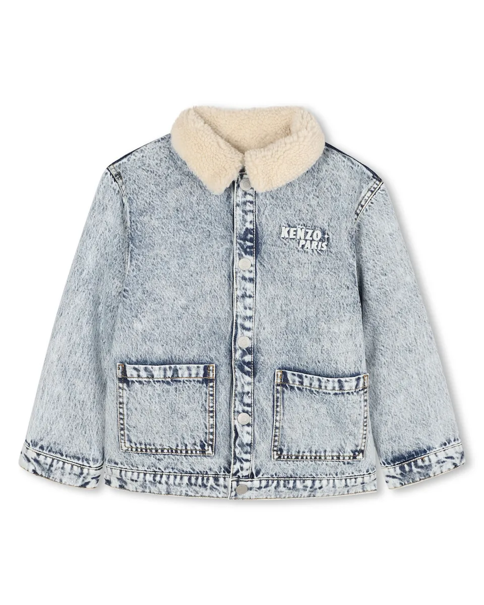 

Двусторонняя детская куртка Kenzo Kids, светло-голубой