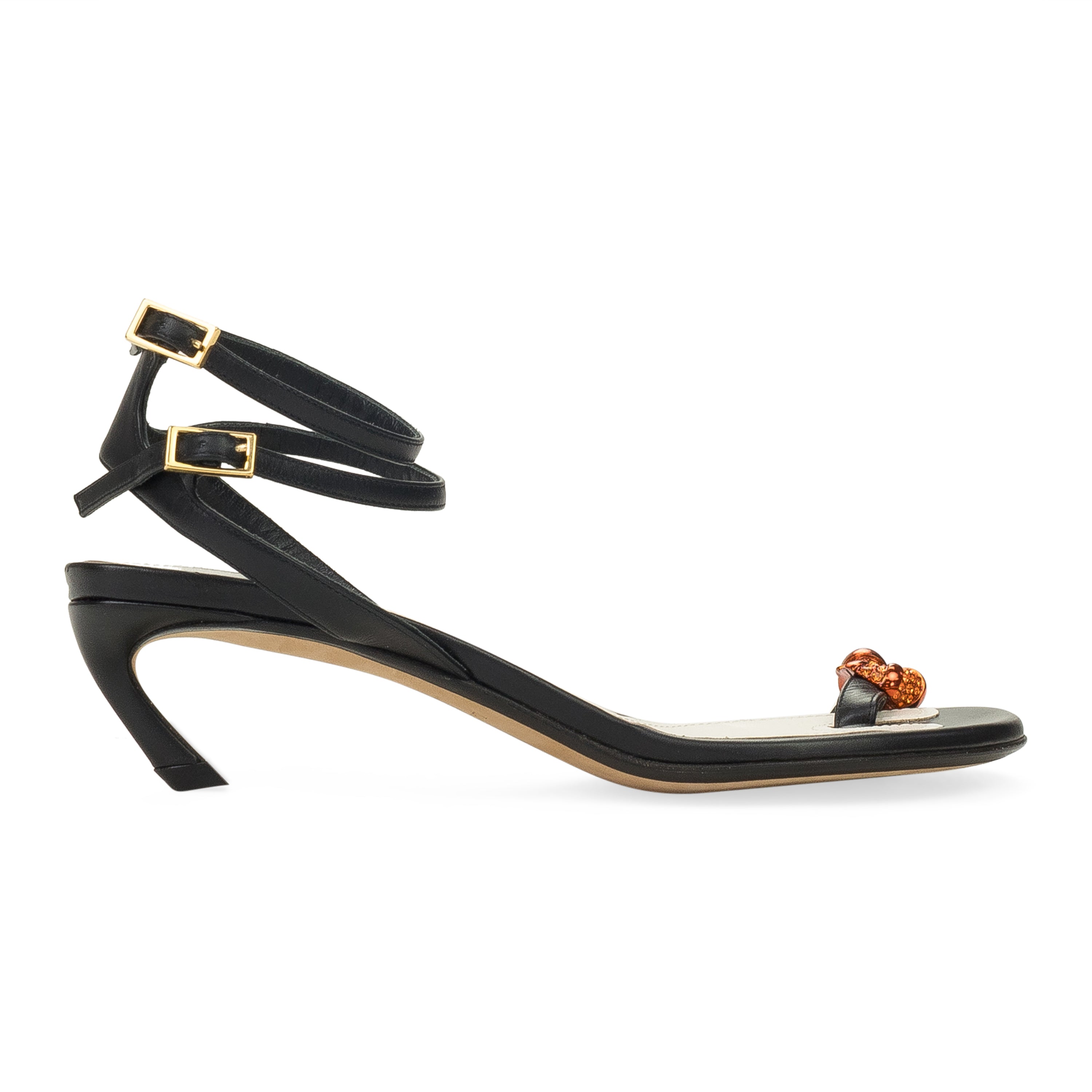 Черные босоножки-мюли Melodie Jewel на платформе 45 мм Lanvin