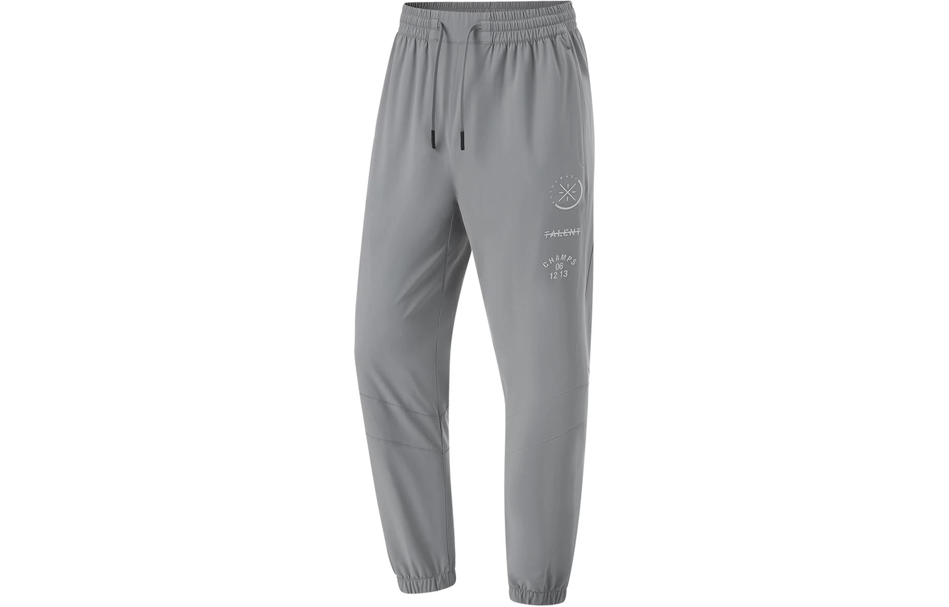 

Трикотажные спортивные брюки LiNing, мужские, серые, Shadow Gray
