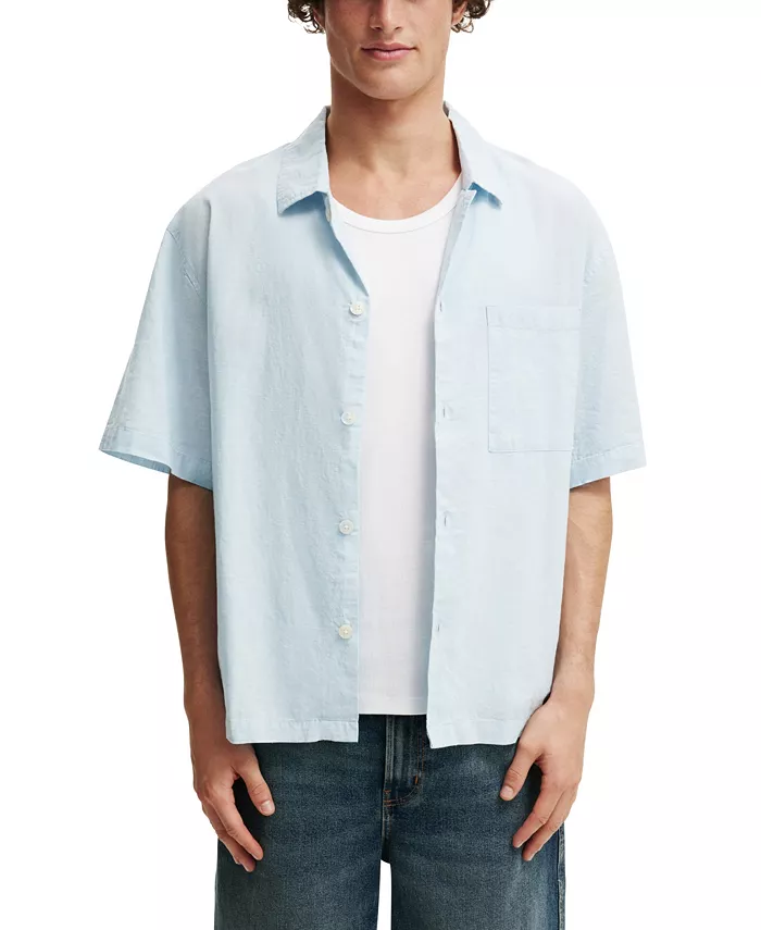 

Мужская рубашка Eli с коротким рукавом COTTON ON, синий
