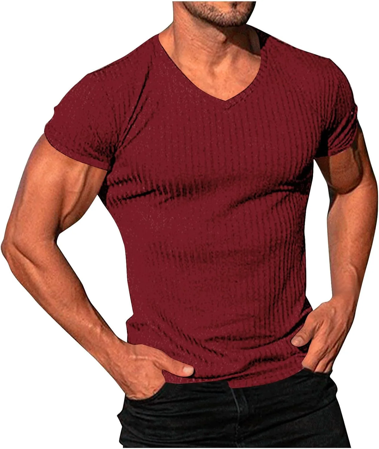 

Мужская футболка V-образным вырезом Slim Fit