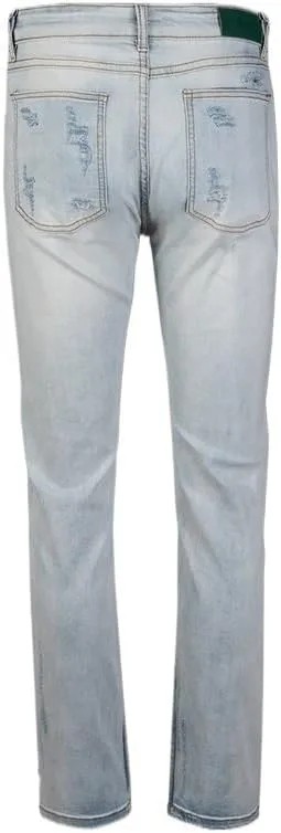 Узкие джинсы с молнией на подоле Unisex Distressed Washed — фото 2