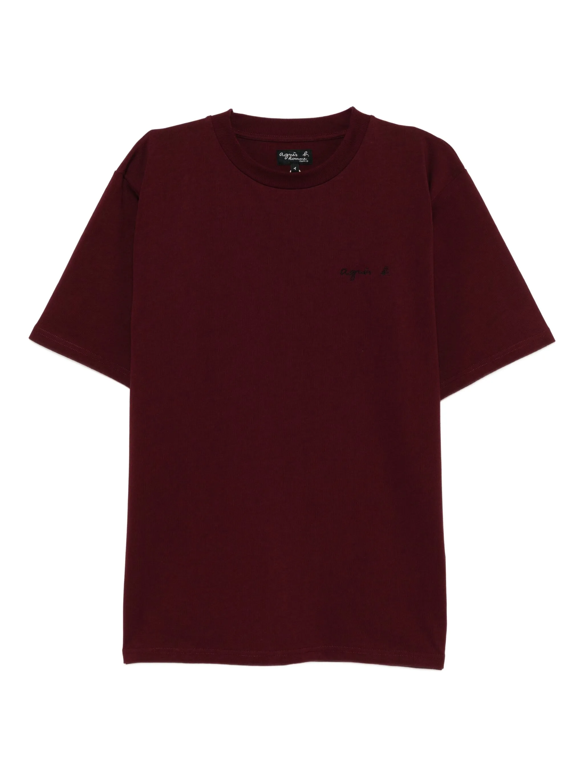 

Футболка с вышитым логотипом Agnès B., красный