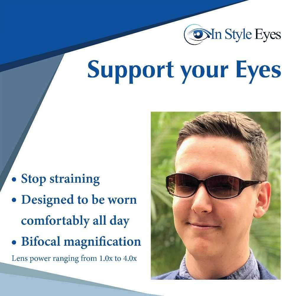 

Стильные солнцезащитные очки для чтения In Style Eyes с тонированными линзами и бифокальными линзами — полноободковая оправа, очки для чтения продолговатой формы — неполяризованные линзы — коричневые — 4.0x, Brown
