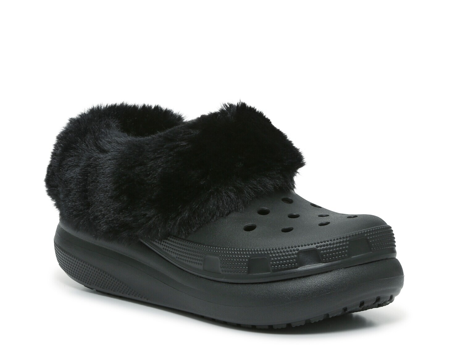 Тапочки-сабо женские Crocs Furever Crush, черный