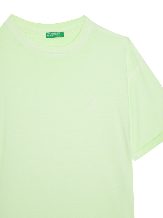 Футболка обычного кроя 3085C10P9 United Colors Of Benetton, зеленый — фото 3