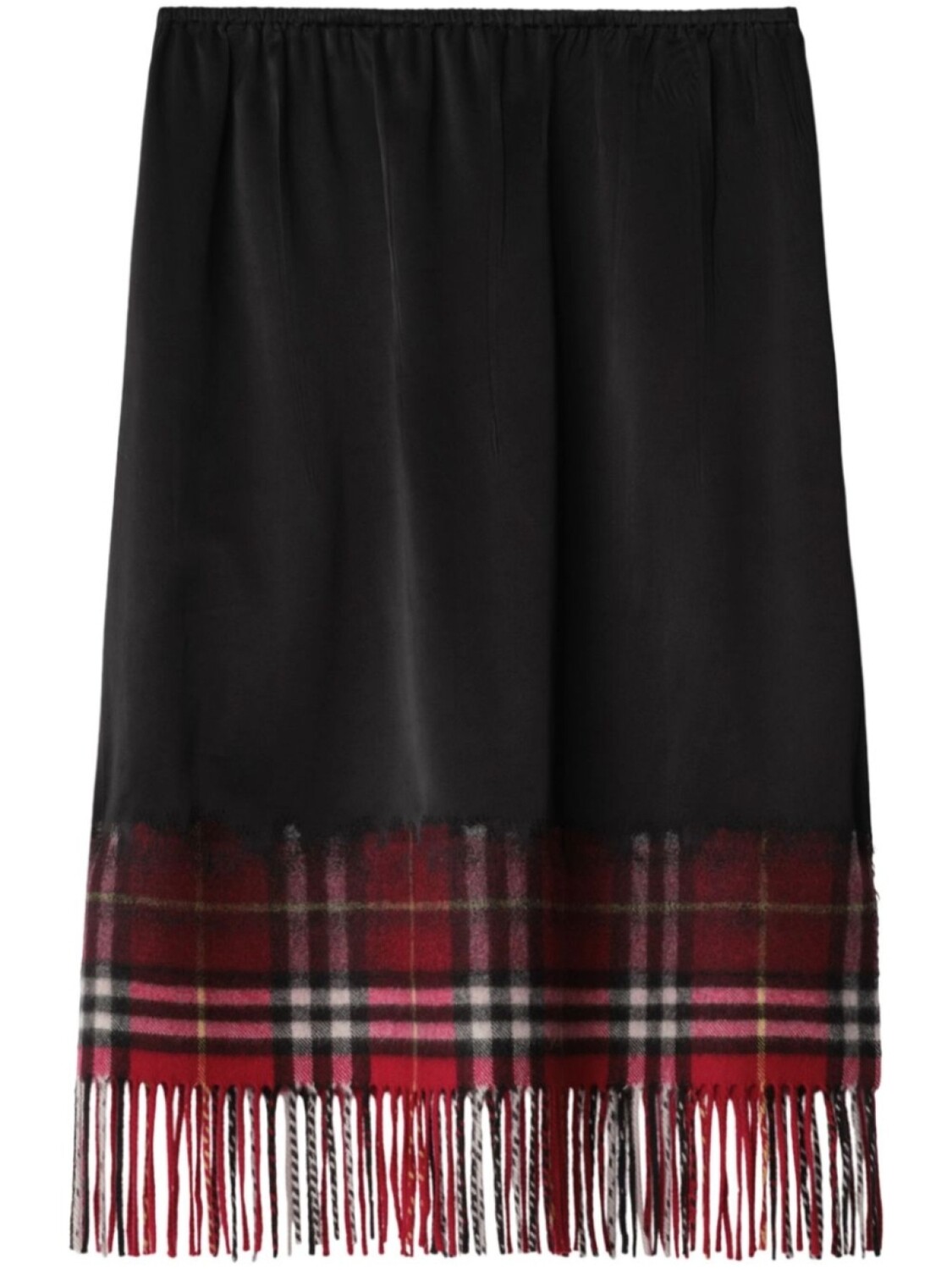 

Юбка миди с бахромой Burberry, черный