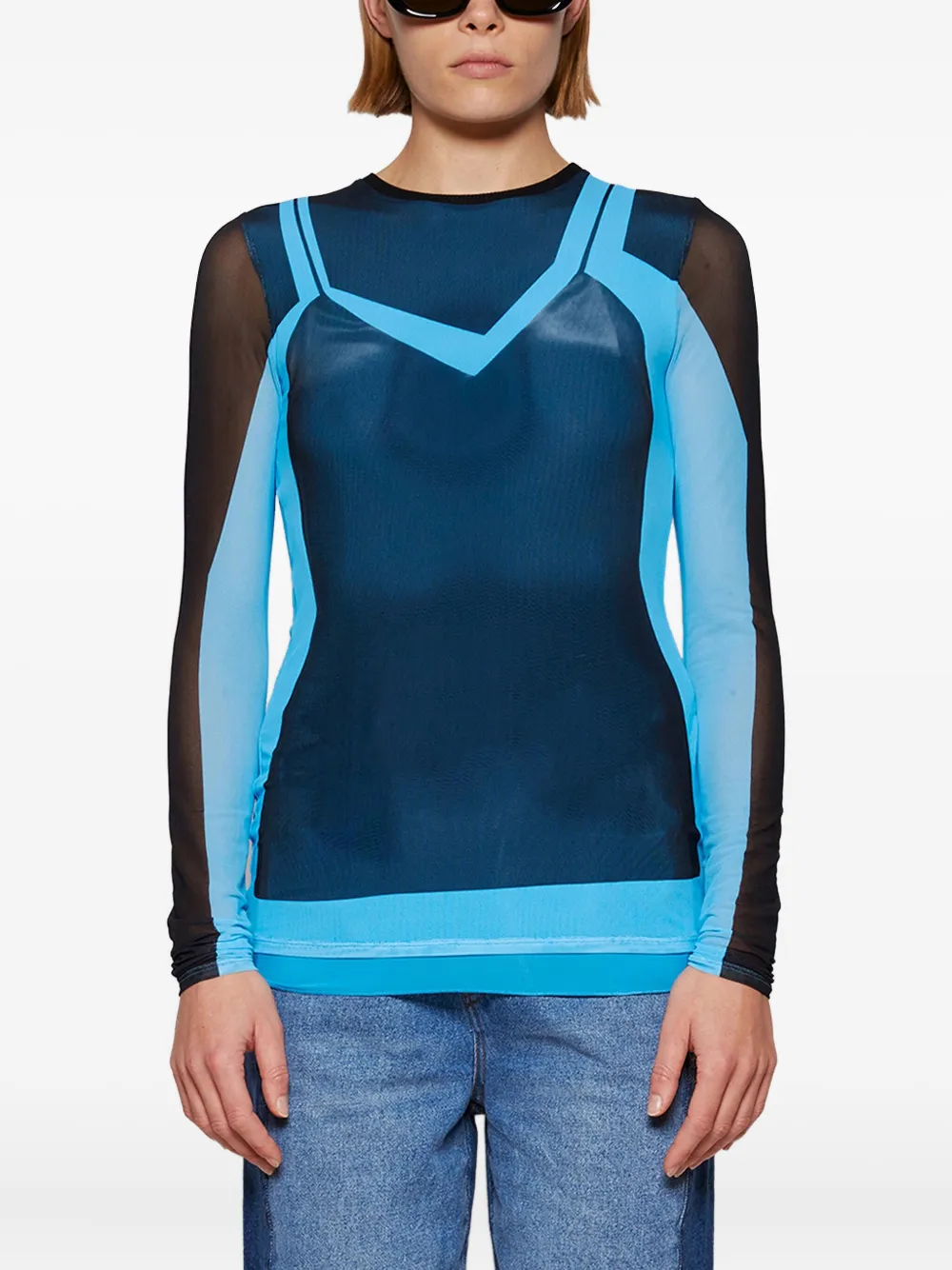 

Футболка Trompe L'Oeil top LOEWE, синий