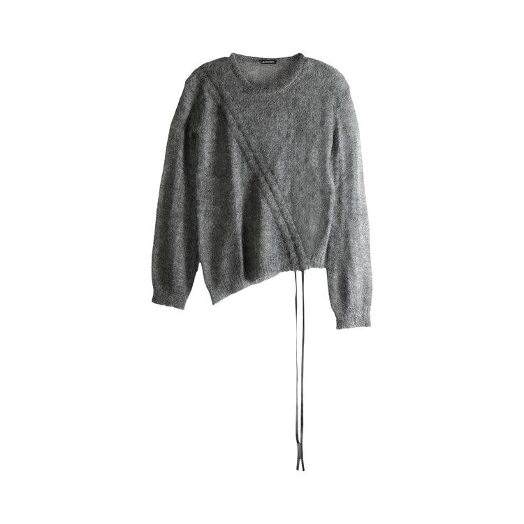 

Свитер Ann Demeulemeester Zinaida Boat Neck Sweater With Drawstrings, Grey Melange