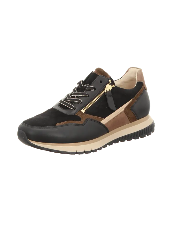 Низкие кроссовки Gabor Comfort Wander Turin, цвет schw./whiskygold