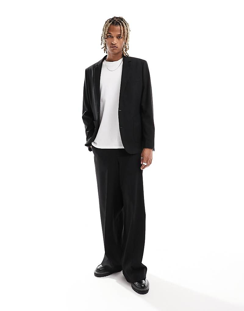 

Черный пиджак скинни ASOS DESIGN