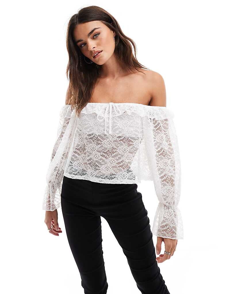 

блузка Miss Selfridge с кружевными оборками