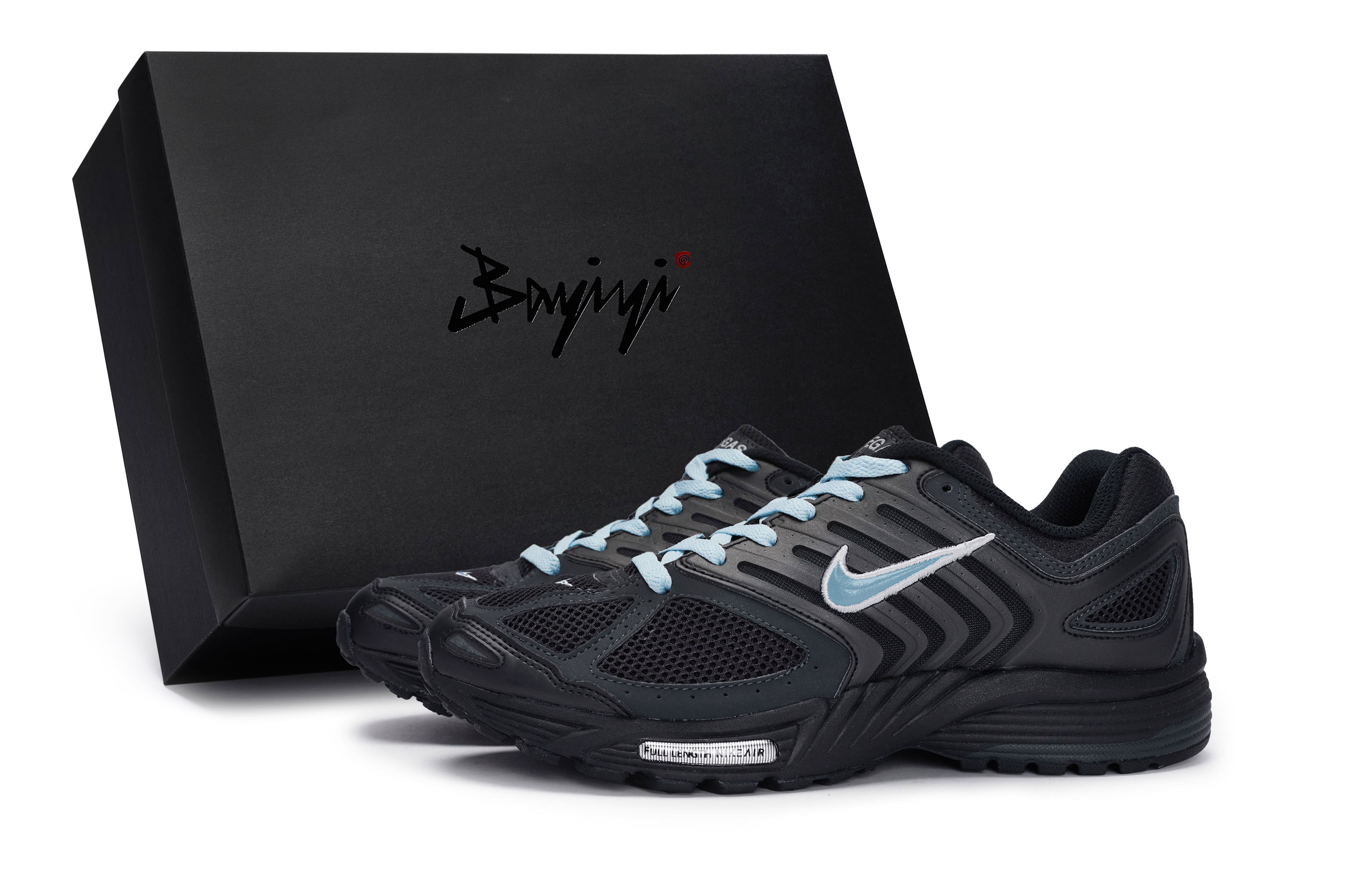 Nike Кроссовки Air Pegasus 2K5 с низким верхом, противоскользящие, износостойкие, унисекс, черно-синие