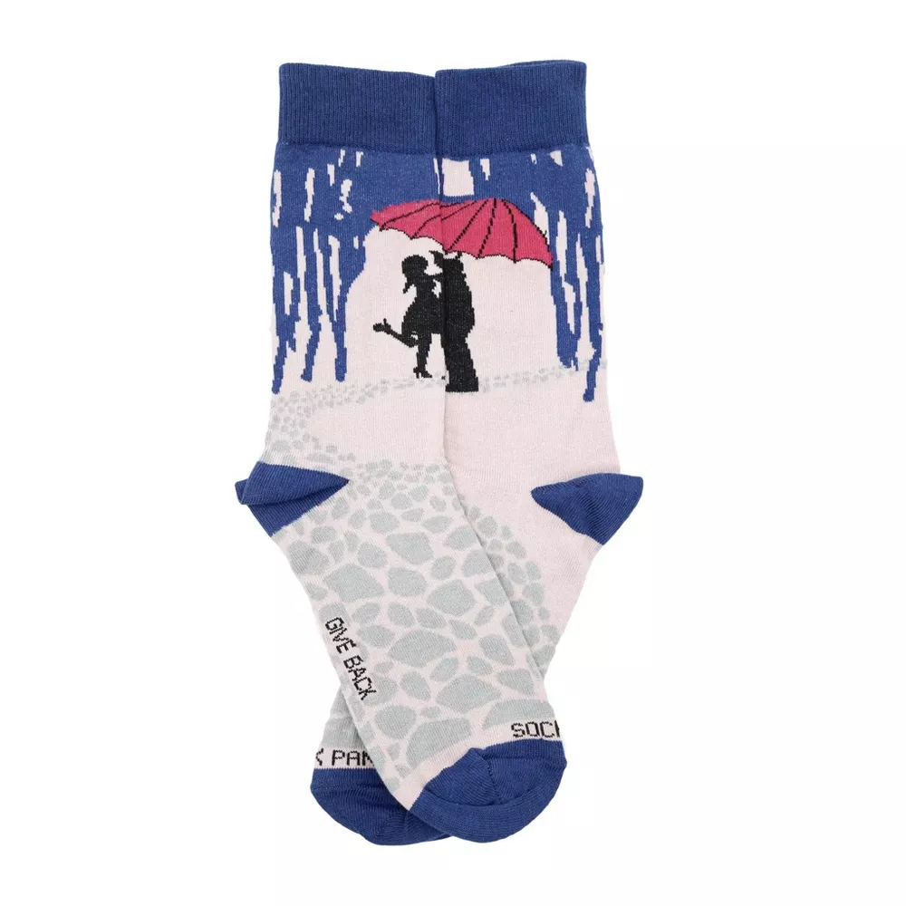 

Носки Kissing in the Rain (женские размеры, взрослые, средние) от Sock Panda