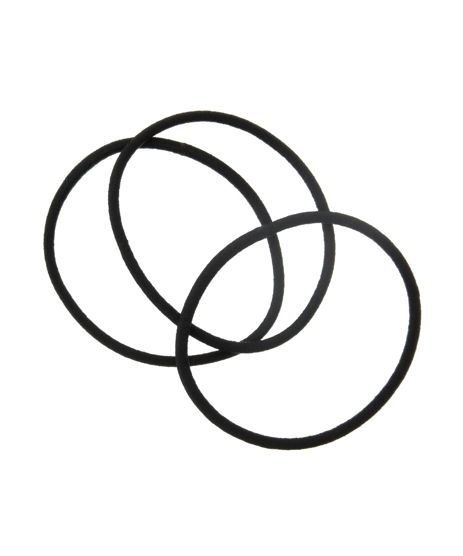 Резинка для волос кольцевая, тонкая, чёрная, 3 шт, Muji