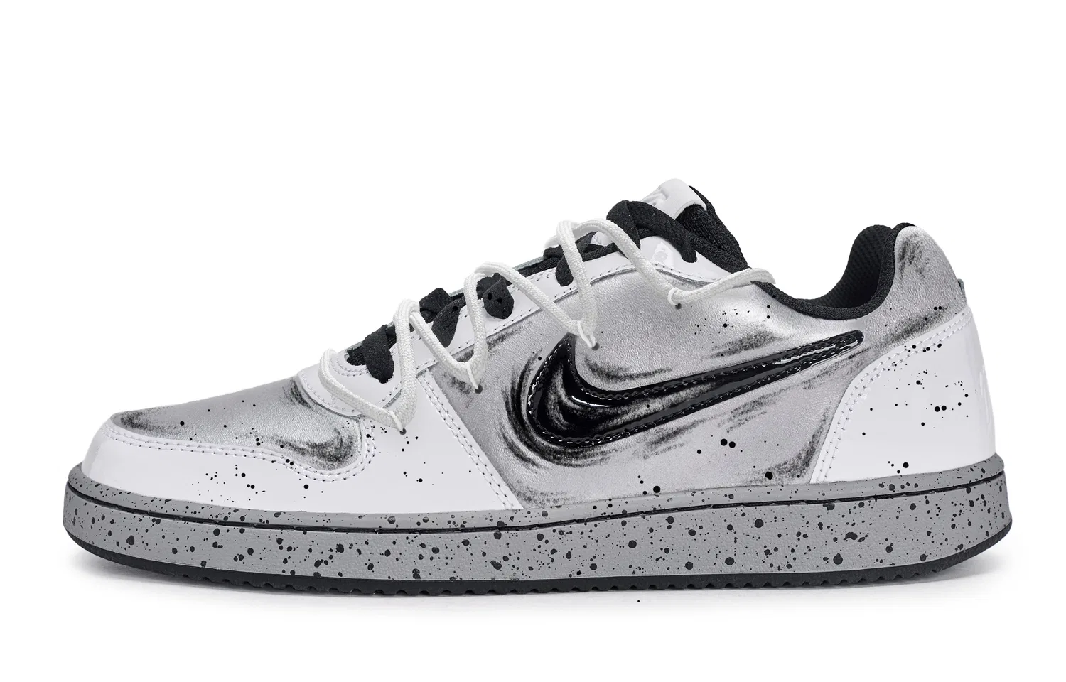 Кроссовки кеды Nike EBERNON Black White Silver — фото 3