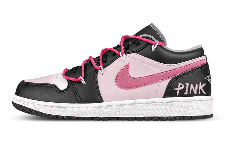 

Кроссовки Air JORDAN 1 Vintage Basketball Shoes Unisex Low-Top Black White Pink