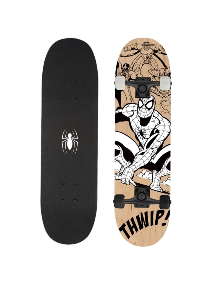 

Spiderman Скейтборд, идеально подходит для тротуаров и парков, 79x20x12 см, черный