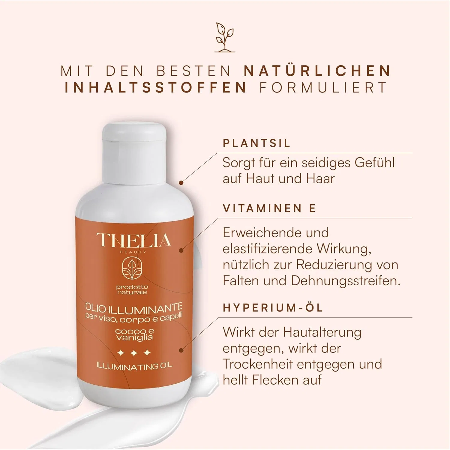 Масло Thelia Beauty Brightening Oil для лица, тела и волос, кокос и ваниль, 100 мл Thelia Beauty, Brightener - Coconut And Vanilla — фото 2