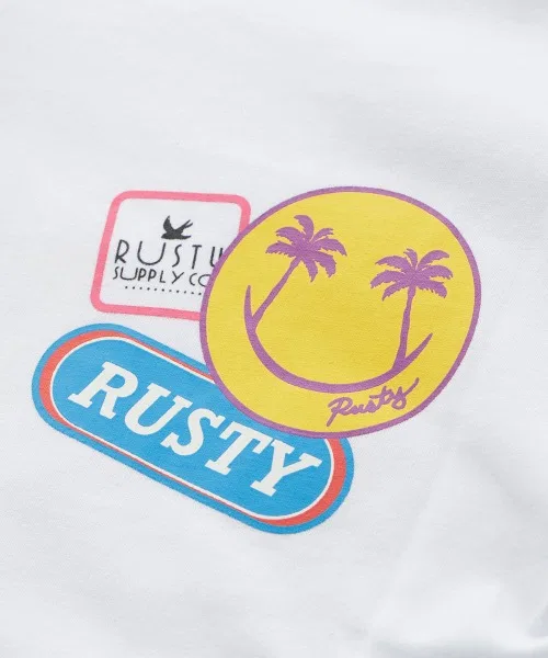 Детская футболка с ваппеном RUSTY с принтом чёрная — фото 4
