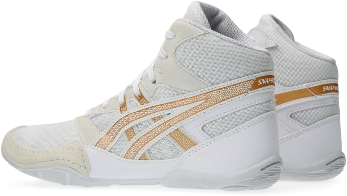 Детские борцовские кроссовки Asics Snapdown 4 для школьников, белый — фото 3