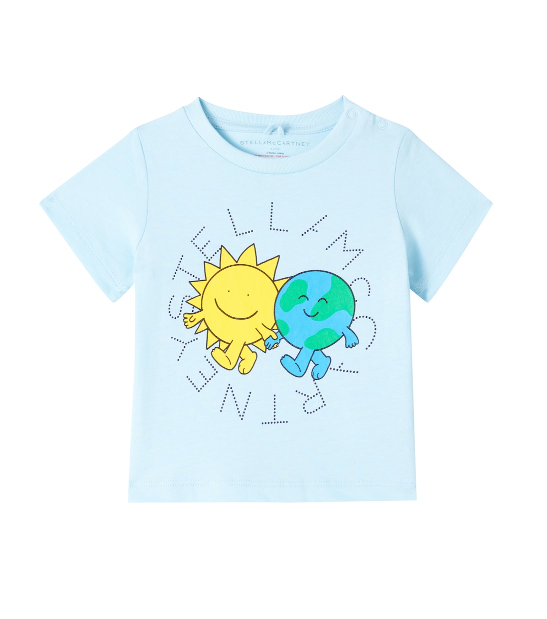 

Детская футболка из хлопкового джерси с принтом Stella McCartney Kids, Celeste