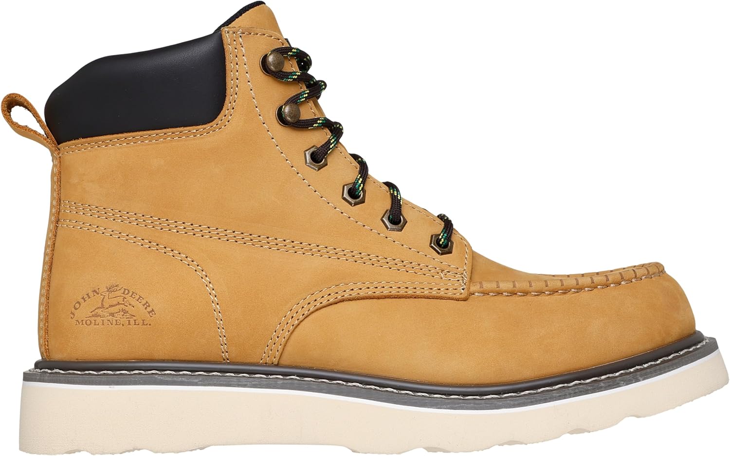 Мужские ботинки Skechers John Deere X Skechers Kadmiel - Grand Creek с шнуровкой и мягким воротником, бежевый — фото 3