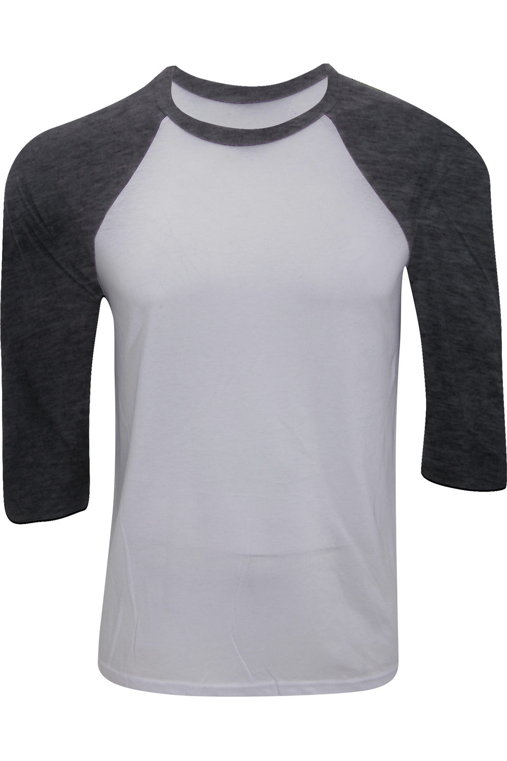

Мужская бейсбольная футболка с рукавом 3/4 из холста BELLA + CANVAS, цвет white/charcoal triblend