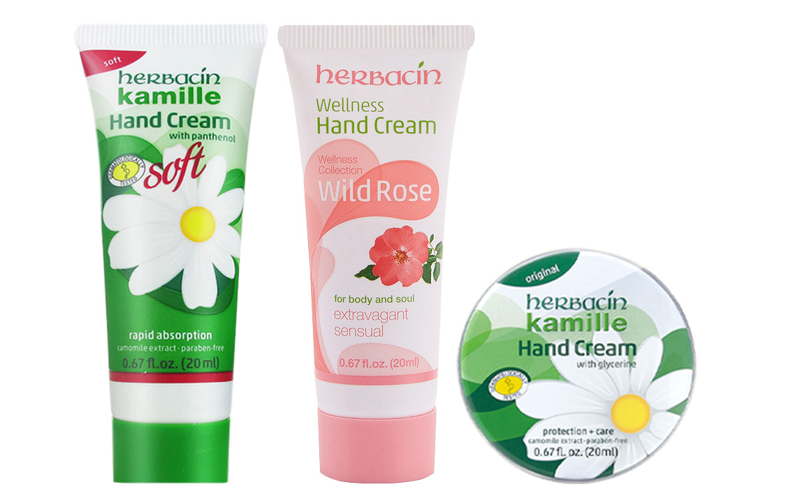 

Крем для рук смягчающий с ромашкой и розой увлажняющий Herbacin