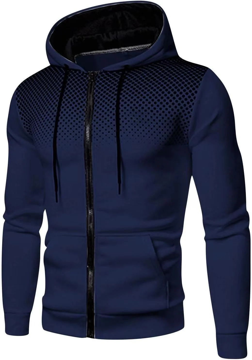 

Мужская толстовка с капюшоном Solid Color, Full Zip YJHXRHDSYJ