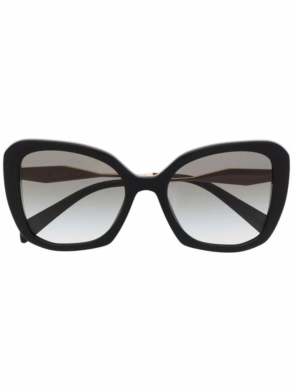 

Солнцезащитные очки в оправе 'кошачий глаз' Prada Eyewear, черный