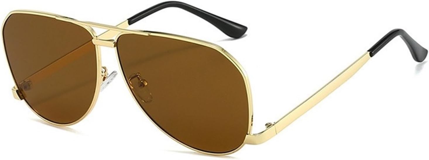 

Мужские солнцезащитные очки для вождения в металлической оправе большого размера, для активного отдыха на природе, женские солнцезащитные очки для вечеринок Generic, Brown