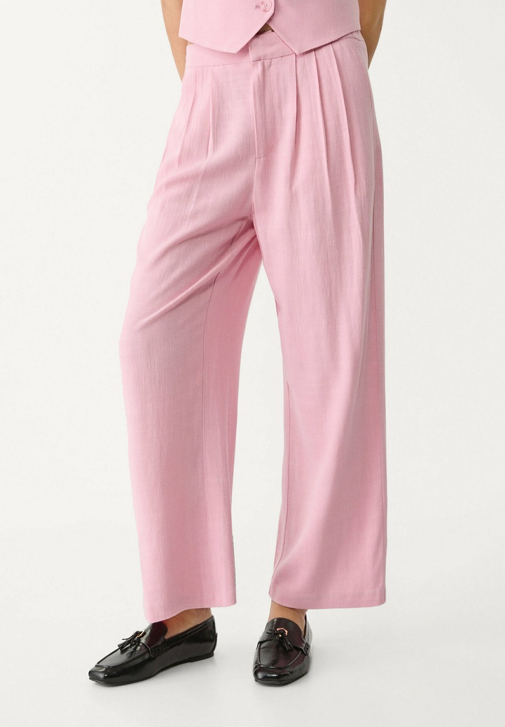 

Брюки DARTED CULOTTES Stradivarius, Light Pink