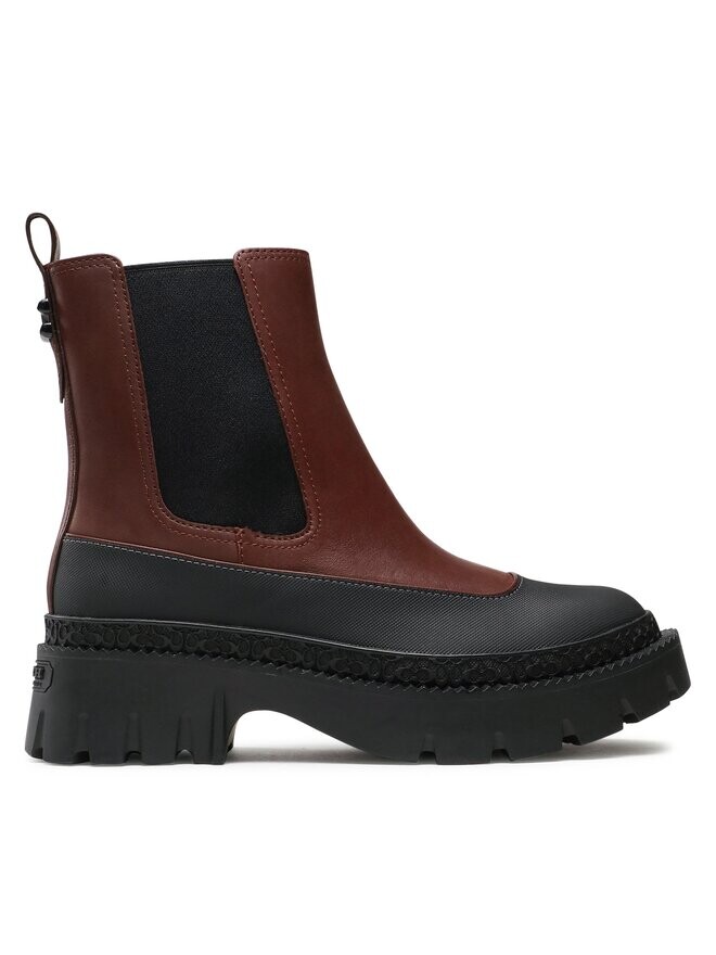 

Ботинки на плоской подошве Jayla Leather Bootie Coach, коричневый