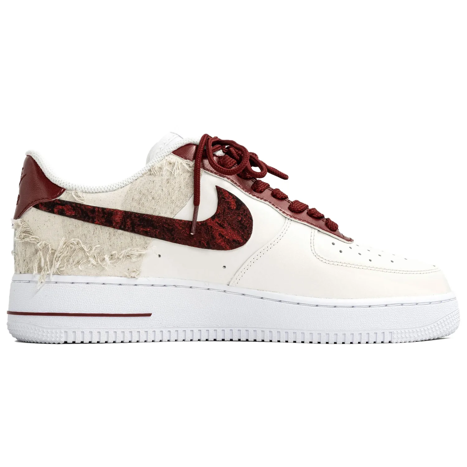 Air Force 1 Wan Hua Nong, Chun Ma Blessing, Shopping Bag с противоскользящим покрытием, устойчивая к истиранию и с амортизацией Nike, белый красный — фото 4