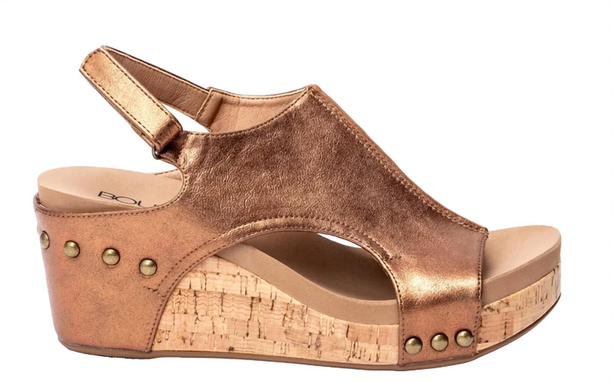 Женские босоножки Carley на платформе в винтажной бронзе Corkys Footwear, бронзовый — фото 2
